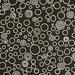 Premier Prints Circles Black Canvas Fabric