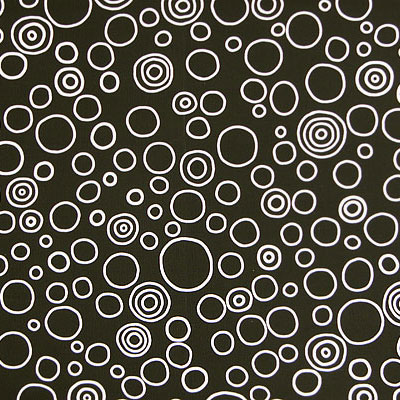 Premier Prints Circles Black Canvas Fabric