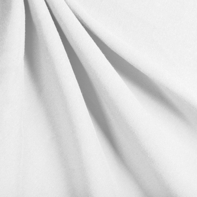 White Cotton Jersey Fabric image 2 of 2