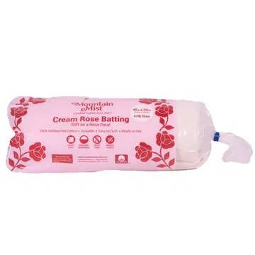 Mountain Mist Crib Size Cream Rose Cotton Needlepunch Batting