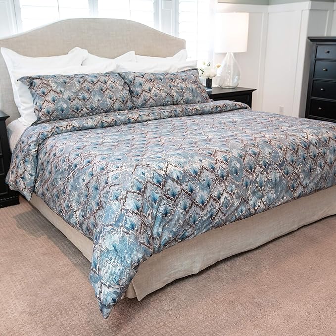 Luxury Granpalazzo Duvet Cover Set - Valeska Oceano - Queen image 1 of 5