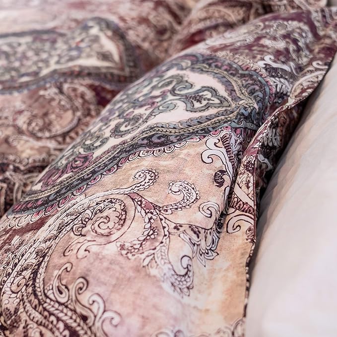 Luxury Granpalazzo Duvet Cover Set - Queen Cabernet - Queen image 4 of 5