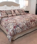 Luxury Granpalazzo Duvet Cover Set - Queen Cabernet - king