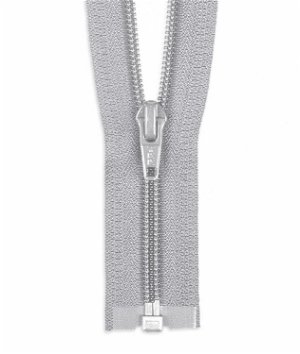 YKK 30 inch Chrome Gray #5 Nylon Coil Open End Zipper