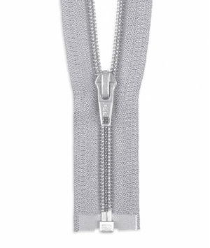 YKK 36 inch Chrome Gray #5 Nylon Coil Open End Zipper