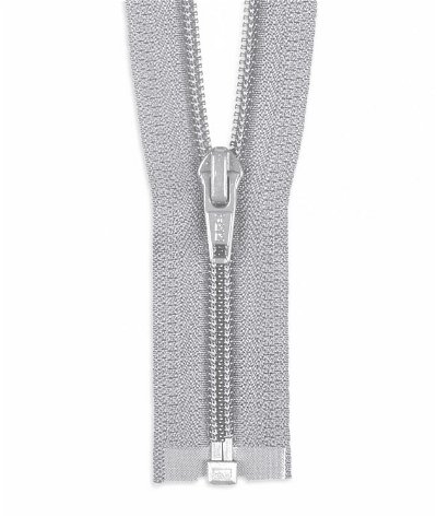 YKK 36 inch Chrome Gray #5 Nylon Coil Open End Zipper