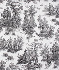 Premier Prints Colonial Black Canvas Fabric
