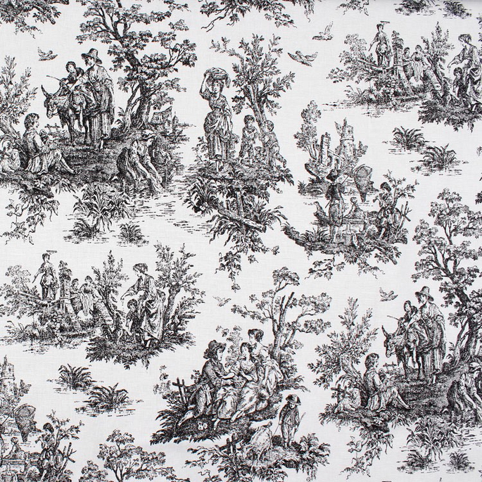 Premier Prints Colonial Black Canvas Fabric image 1 of 3
