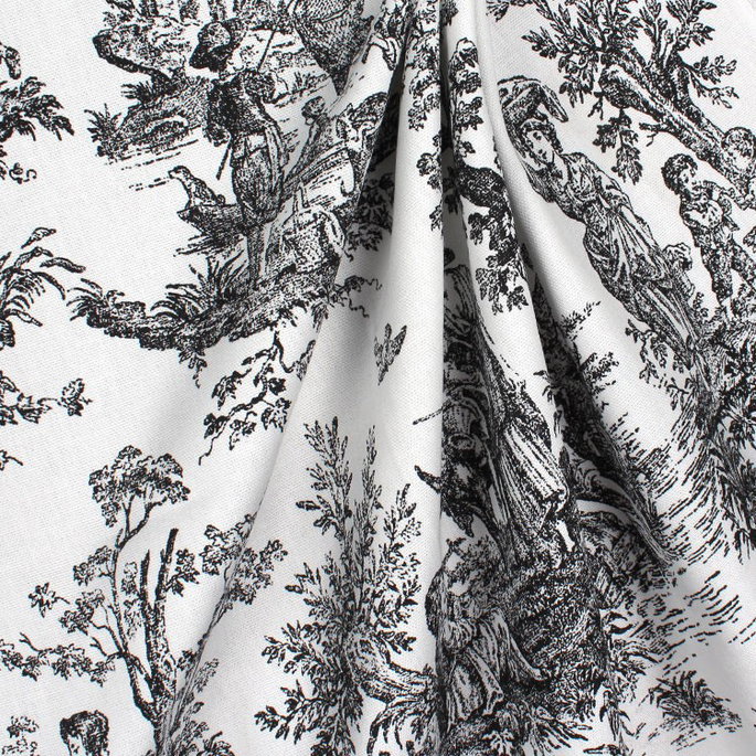 Premier Prints Colonial Black Canvas Fabric image 3 of 3
