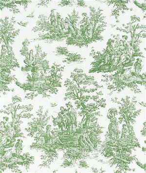 Toile Traditional Colonial French Provincial Print Heavy Weight Cotton Fabric  Drapery Fabric Upholstery Fabric Turquoise Blue LHDSO523D