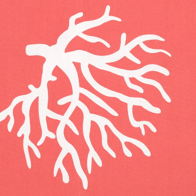 Premier Prints Coral Coral/White Canvas Fabric image 2 of 4