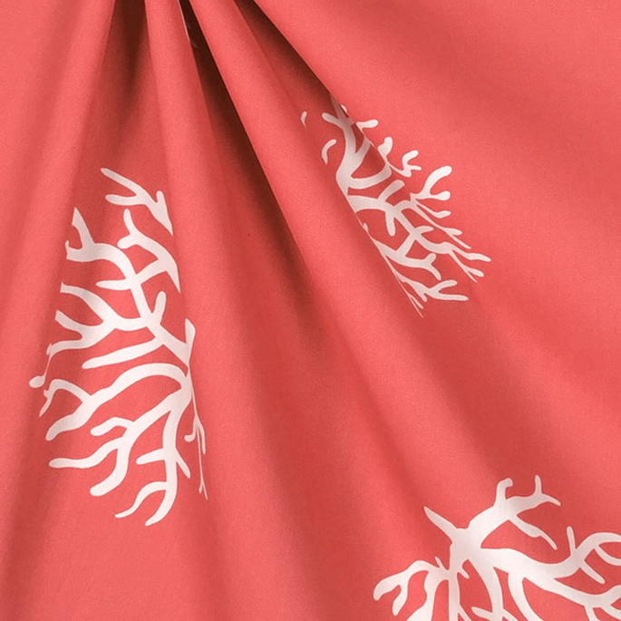 Premier Prints Coral Coral/White Canvas Fabric image 3 of 4