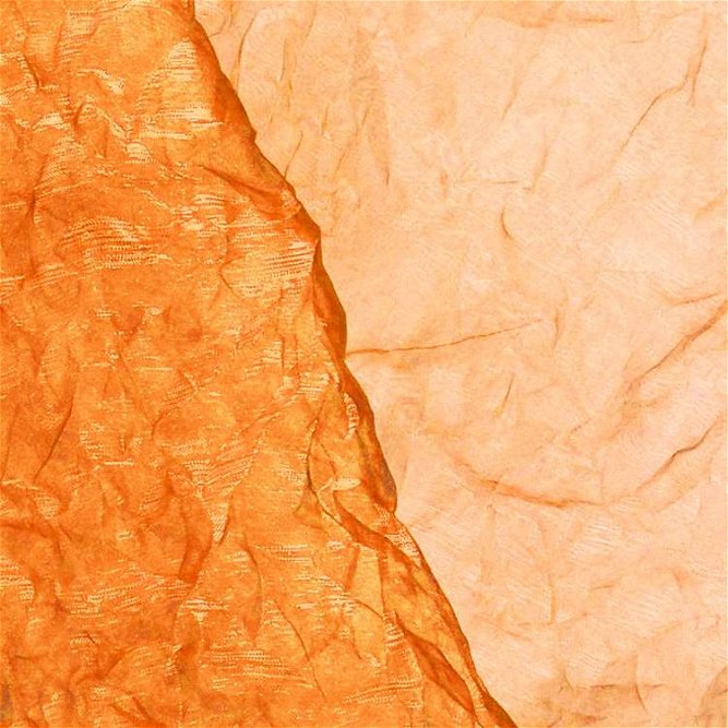 Orange Crushed Organza Fabric