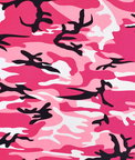 Fuchsia Camouflage Cotton Print Fabric
