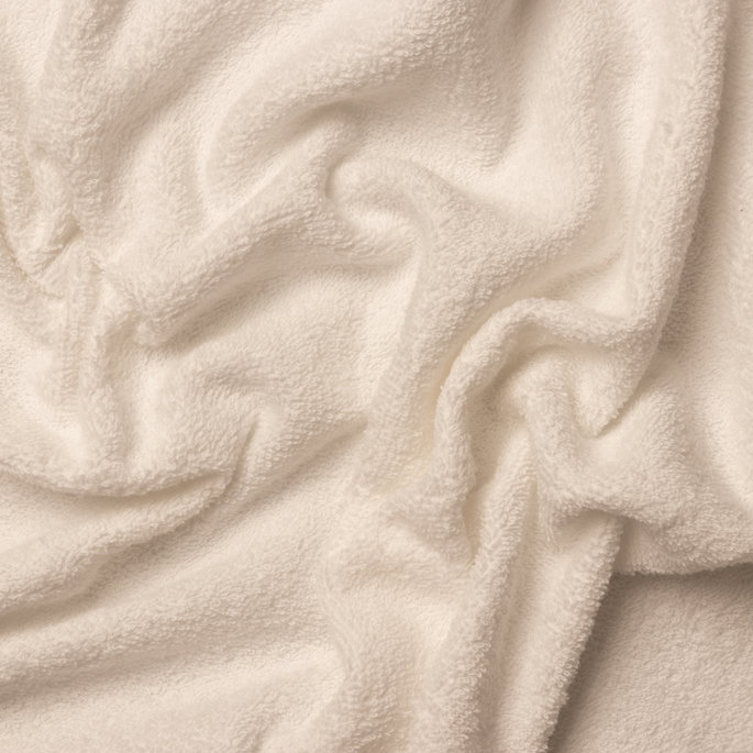 9 Oz Cotton Terry Cloth Ivory Fabric image 2 of 2