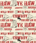 Premier Prints Cowboy Red Black Macon Fabric