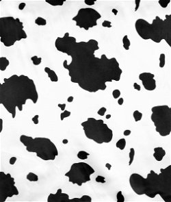 White/Black Cow Charmeuse