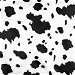 White/Black Cow Charmeuse Fabric thumbnail image 1 of 2