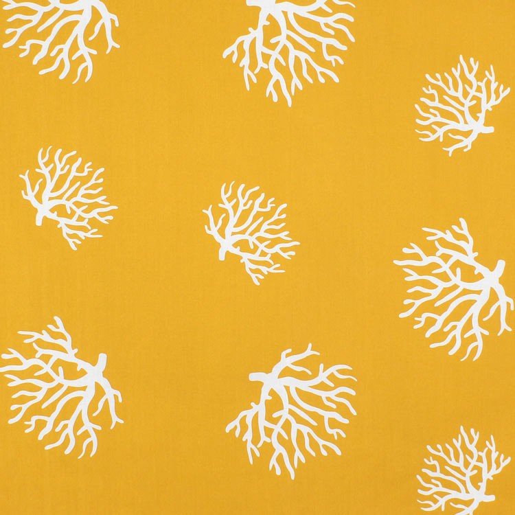 Premier Prints Outdoor Coral Yellow Fabric