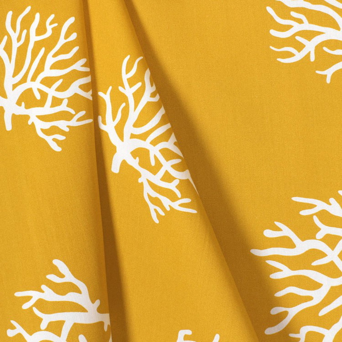 Premier Prints Outdoor Coral Coral/Yellow Fabric image 3 of 5