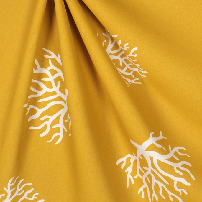 Premier Prints Outdoor Coral Coral/Yellow Fabric image 4 of 5