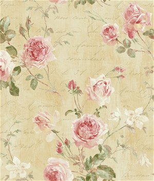 Seabrook Designs Charleston Floral Perfect Pink Wallpaper