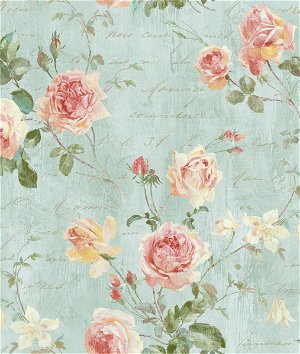 Seabrook Designs Charleston Floral Soft Blue Wallpaper
