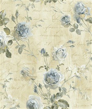 Seabrook Designs Charleston Floral Antique Blue Wallpaper