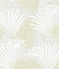 Seabrook Designs Hollywood Palm Golden Gray Wallpaper