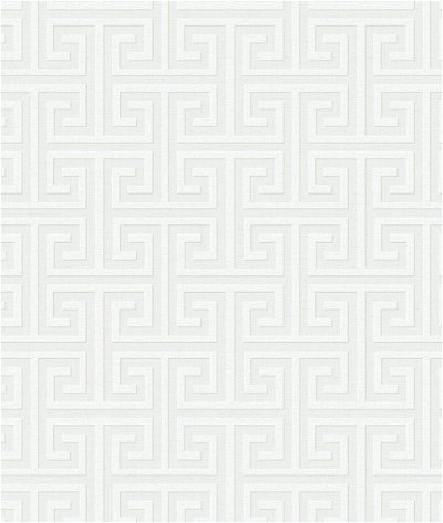 Seabrook Designs New York Greek Key Light White Wallpaper