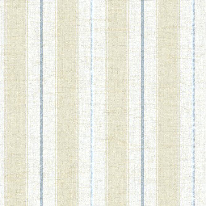 Seabrook Designs Nantucket Stripe Tan &amp; Blue Wallpaper