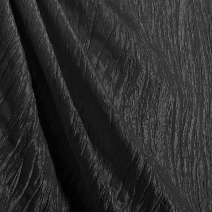 Black Crushed Taffeta Fabric image 2 of 2