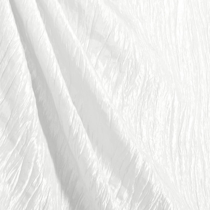 White Crushed Taffeta Fabric image 2 of 2