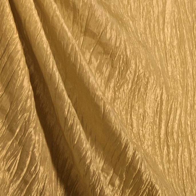 Honey Gold Crushed Taffeta Fabric image 2 of 2