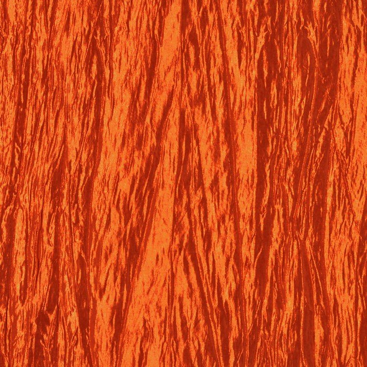 Burnt Orange Crushed Taffeta Fabric