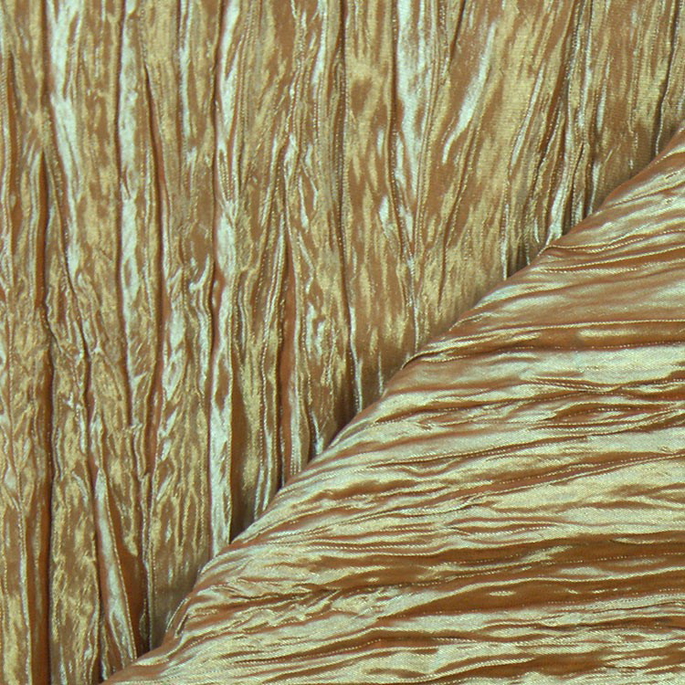 Aqua-Sienna Crushed Taffeta Fabric image 1 of 1
