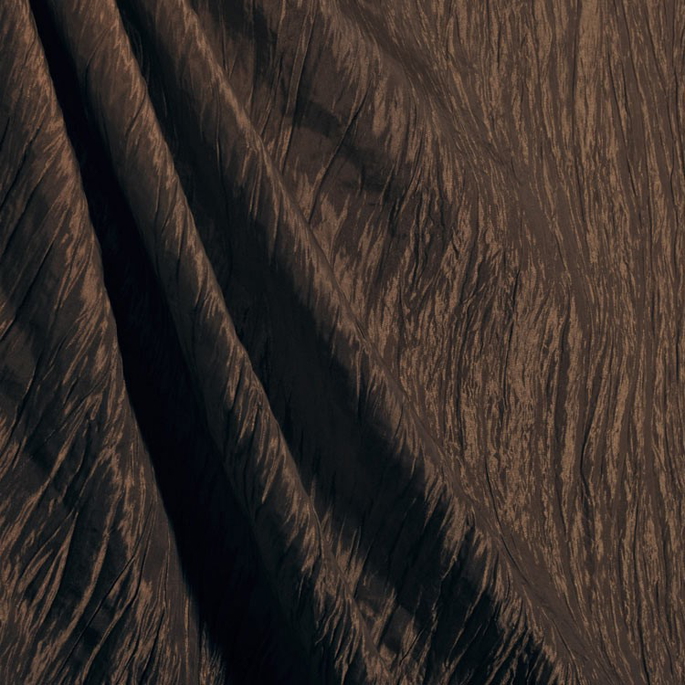 Dark Brown Crushed Taffeta Fabric image 2 of 2