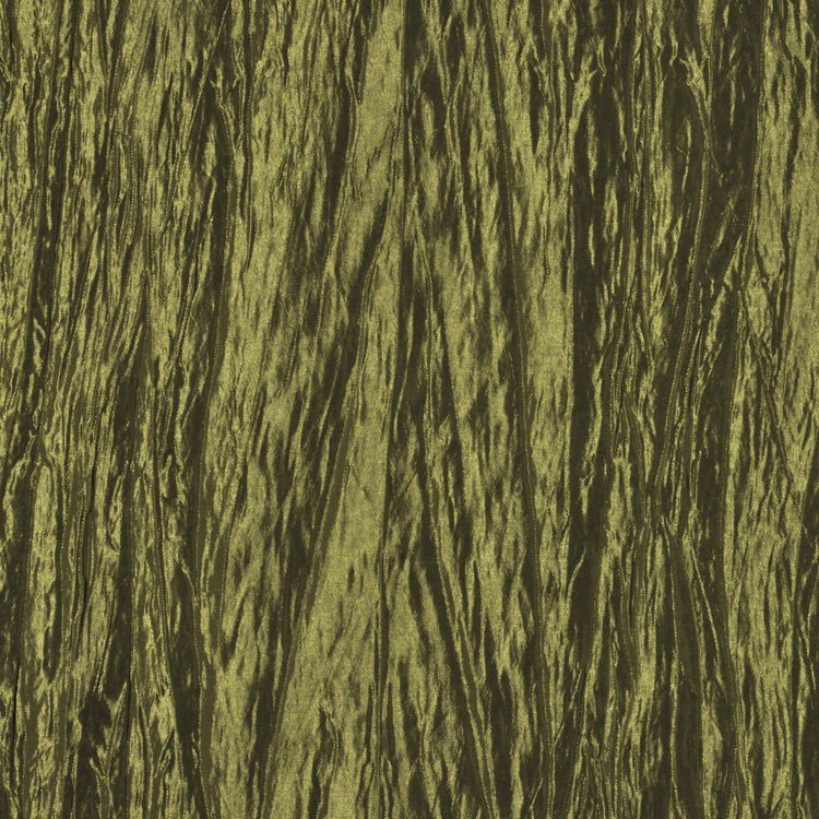 Olive Green Crushed Taffeta Fabric