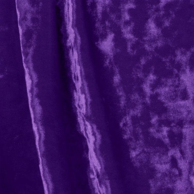 Purple Crushed Stretch Velvet Fabric