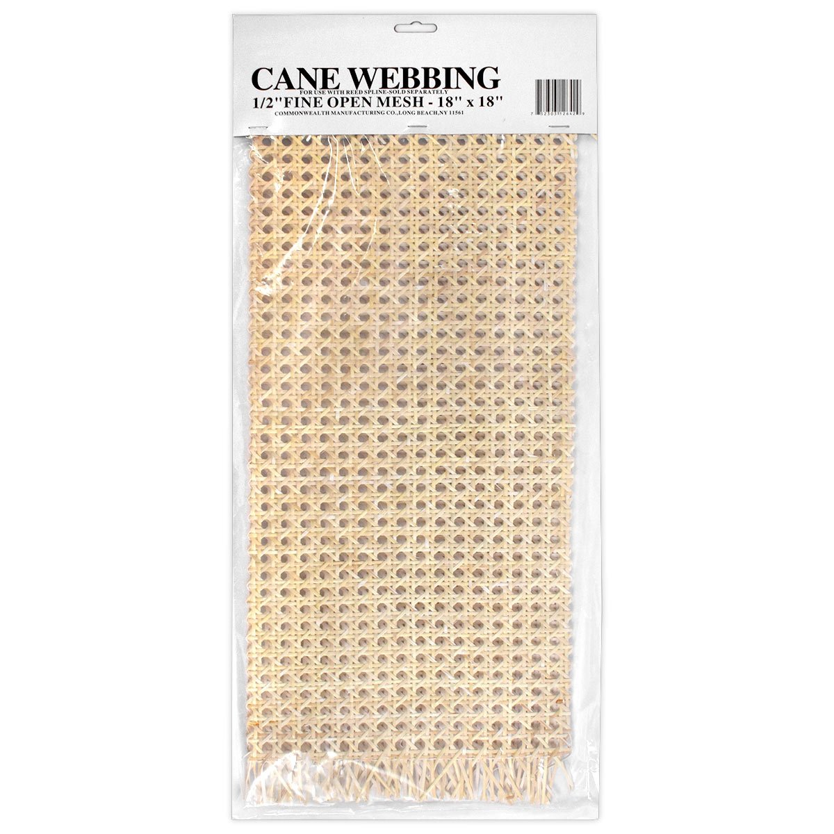 Cane Webbing .5 Fine Open Mesh 18x18 Natural