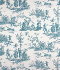 Stof 110" Cordelles Bleu Fabric