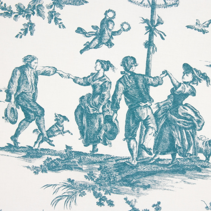 Stof 110" Cordelles Bleu Fabric image 4 of 4