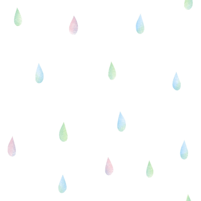 Seabrook Designs Raindrops Pastel Wallpaper image 1 of 2