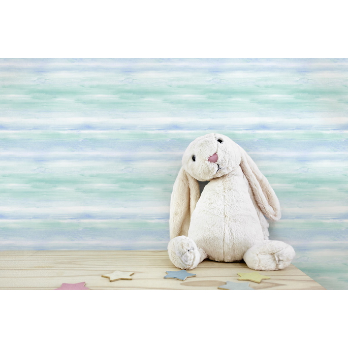 Seabrook Designs Watercolor Periwinkle &amp; Teal Wallpaper image 2 of 2