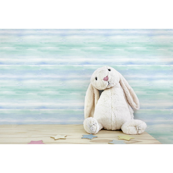 Seabrook Designs Watercolor Periwinkle &amp; Teal Wallpaper image 2 of 2
