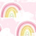 Seabrook Designs Rainbows Blush Wallpaper