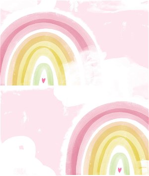 Seabrook Designs Rainbows Blush Wallpaper