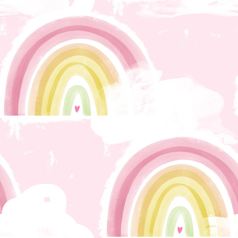 Seabrook Designs Rainbows Blush Wallpaper