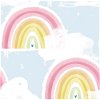 Seabrook Designs Rainbows Powder Blue Wallpaper - Image 1