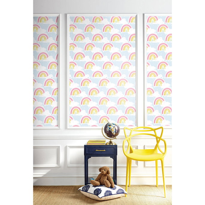 Seabrook Designs Rainbows Powder Blue Wallpaper image 2 of 2